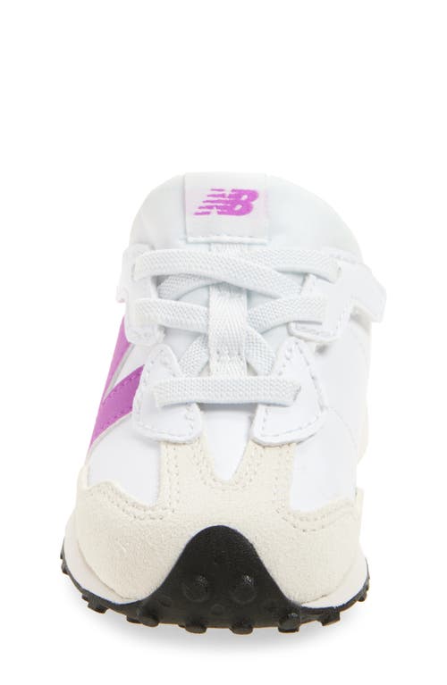 New Balance Kids' 327 Sneaker In White/passion Fruit
