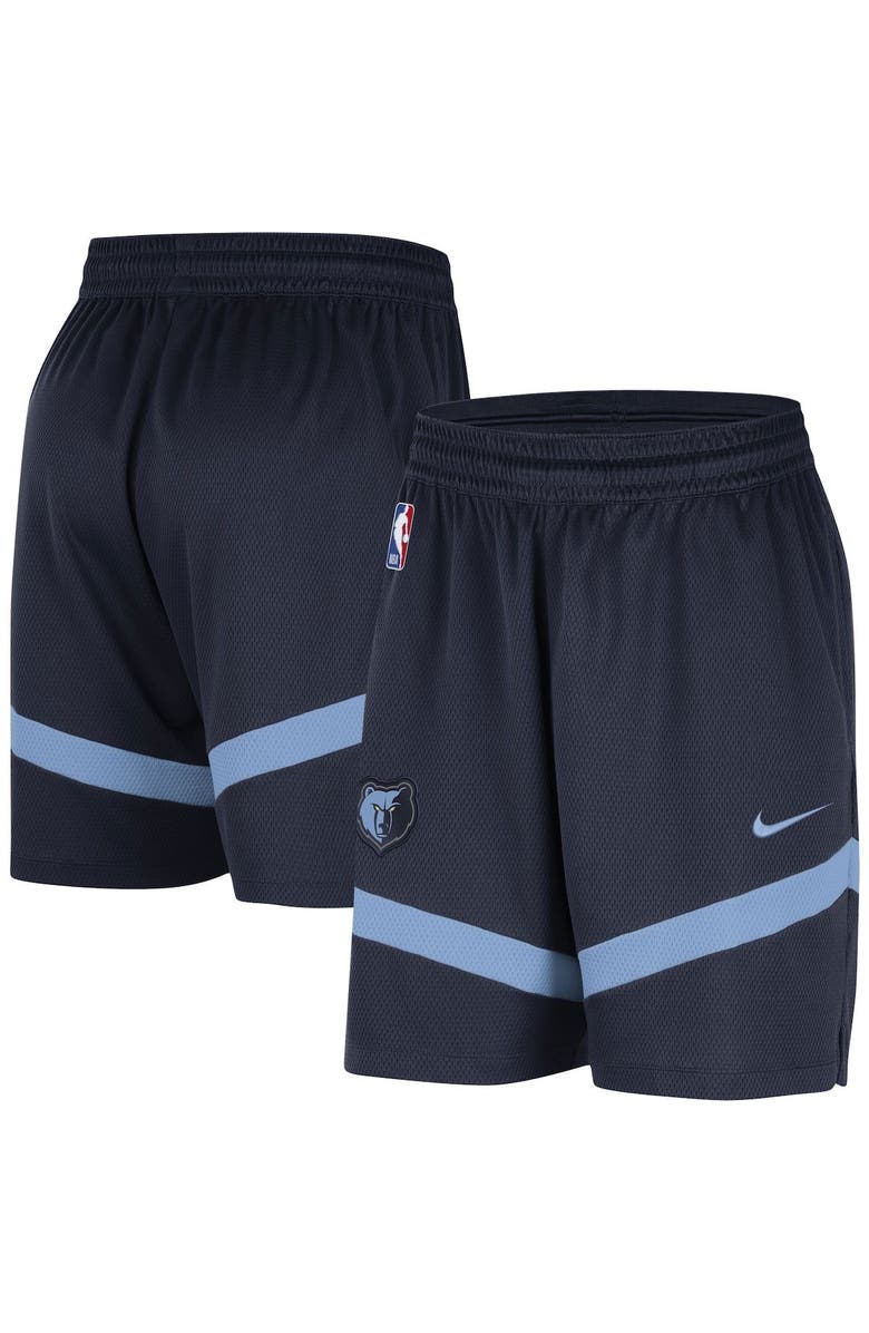 Nike Men's Nike Navy Memphis Grizzlies On-Court Practice Warmup Performance Shorts, Main, color, Navy