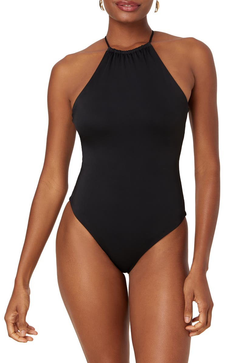 Andie The Saidia Lace-Up Back One-Piece Swimsuit, Main, color, 