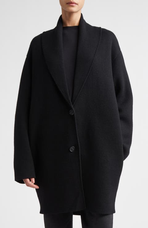 Belted Shawl Collar Wool Cardigan