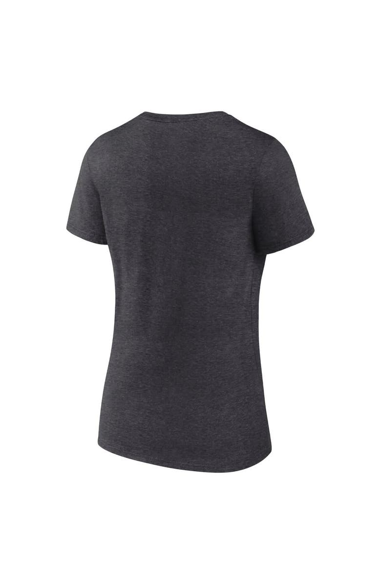 FANATICS Women's Fanatics Heather Charcoal Los Angeles Dodgers 2024 World Series Champions Locker Room Plus Size V-Neck T-Shirt, Alternate, color, 