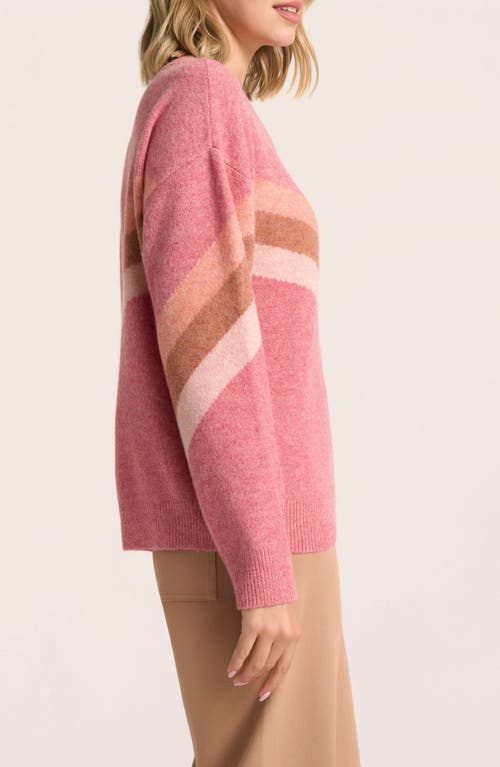 Matty M . Jules Colorblock Sweater In Pink