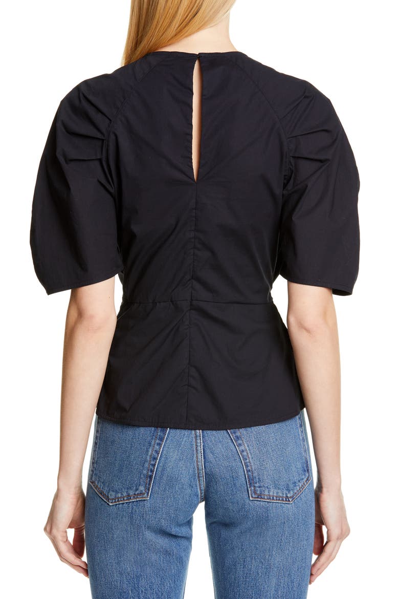 Tie Front Top, Alternate, color, BLACK