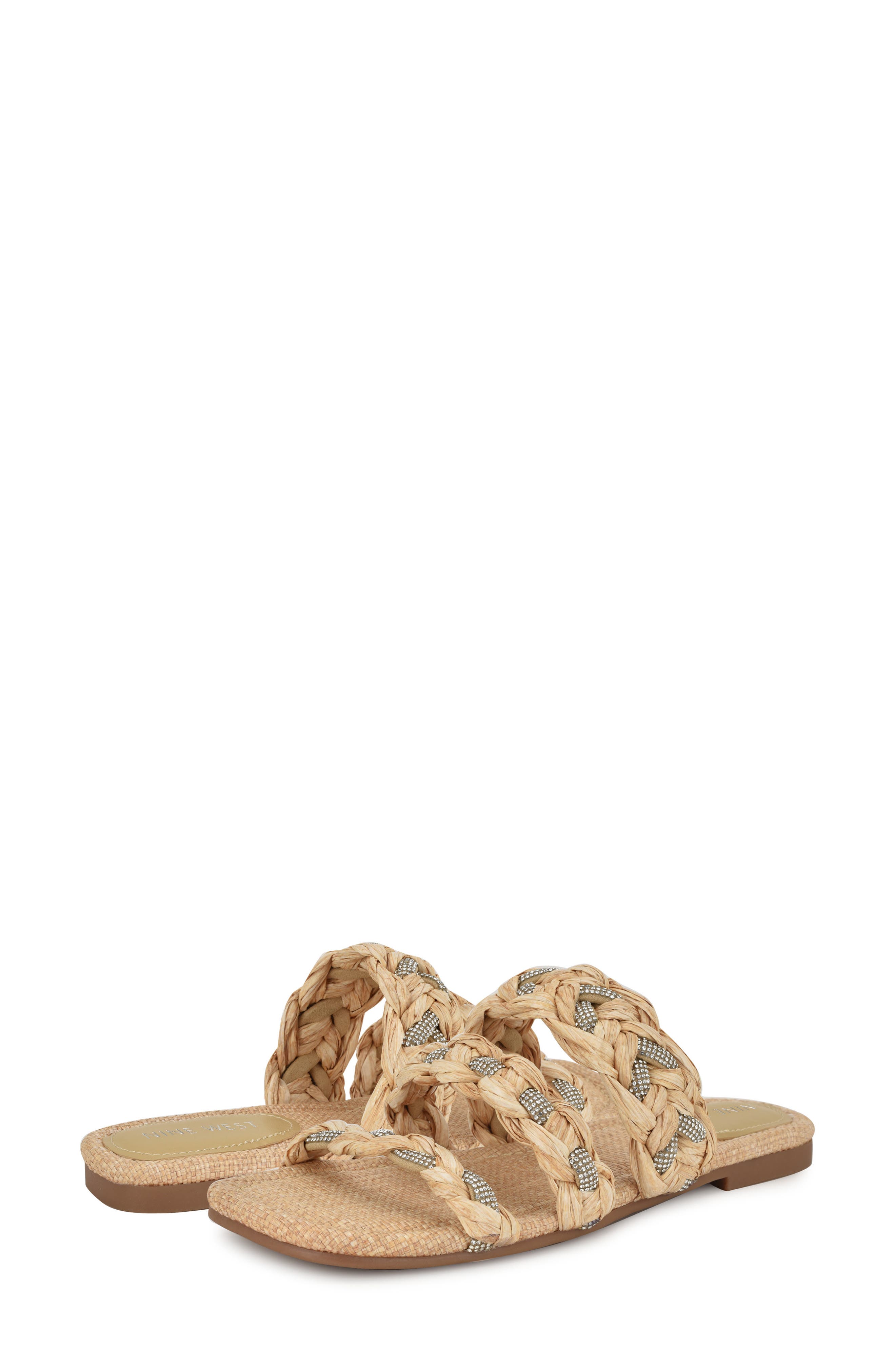 Nine West Qazz Braided Strap Sandal, Alternate, color, 