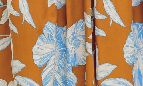 Flying Tomato Print Midi Shirtdress In Orange