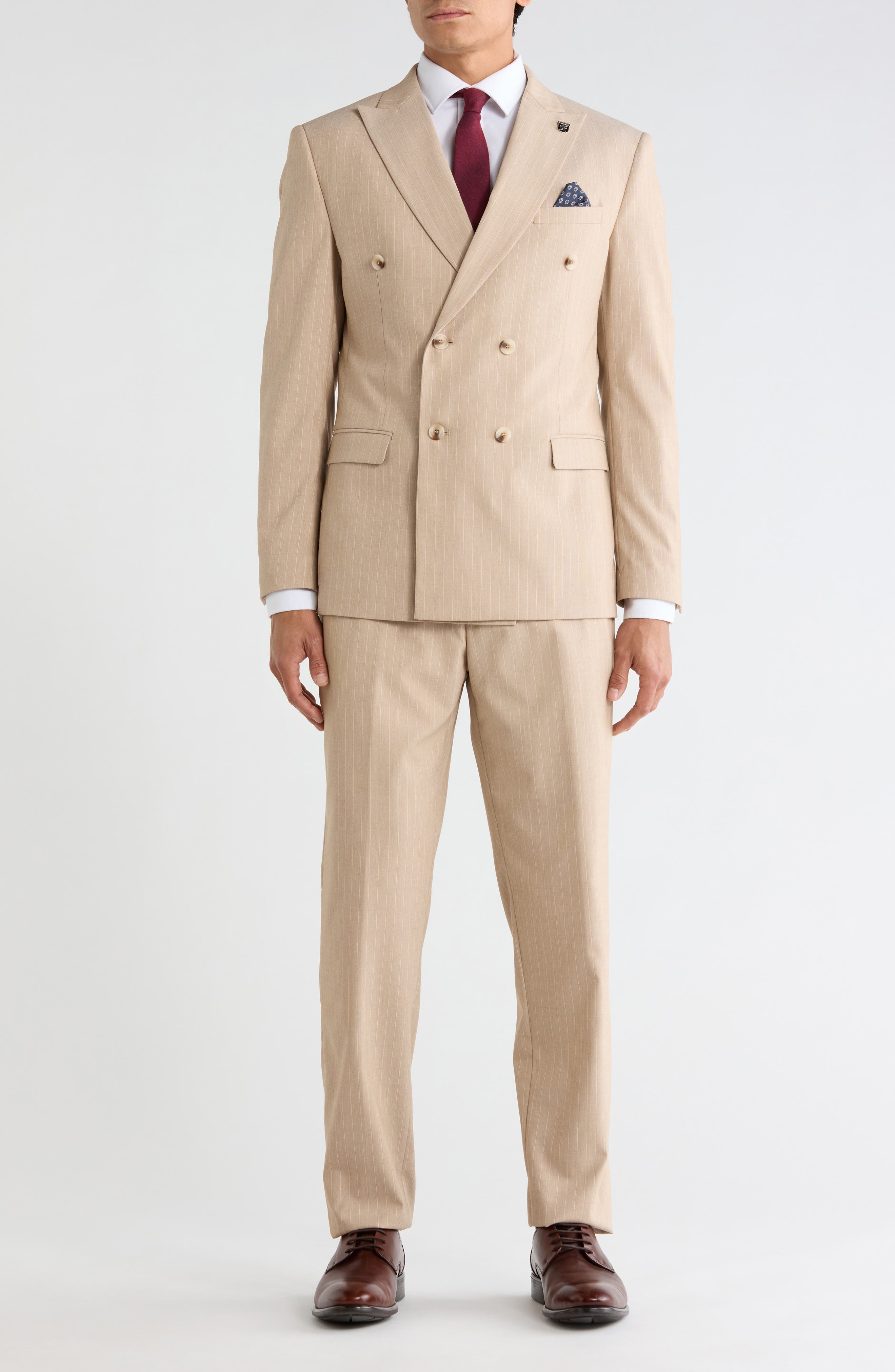 Pinstripe Double Breasted Suit
