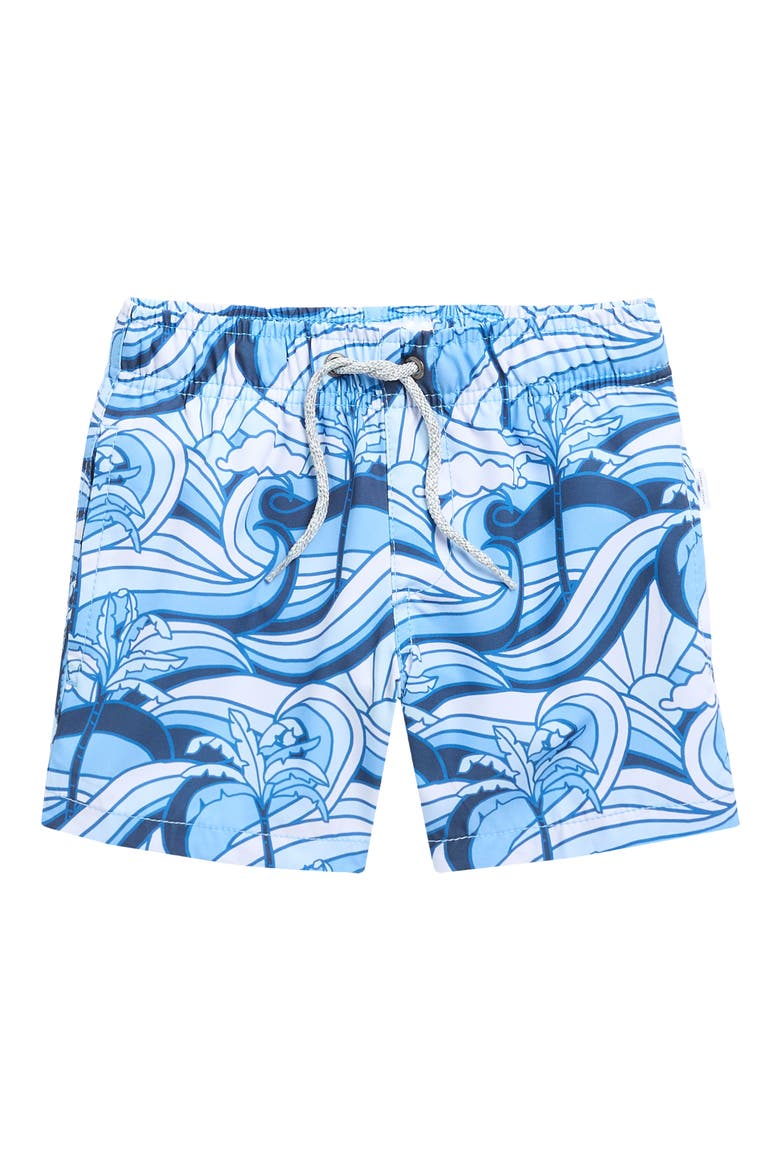 Kids' 4-Way Stretch Volley Swim Trunks, Main, color, NAVY