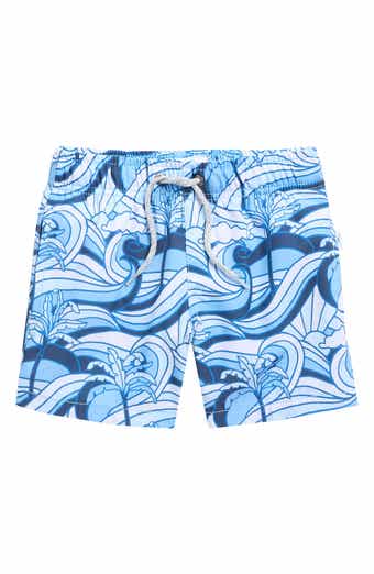 Vintage Summer Kids' 4-Way Stretch Volley Swim Trunks