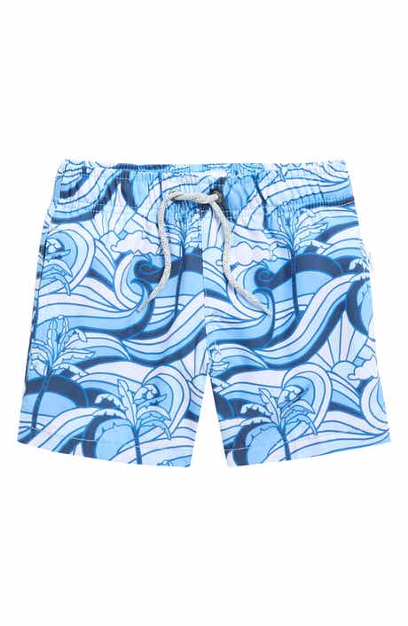Vintage Summer Kids' 4-Way Stretch Volley Swim Trunks