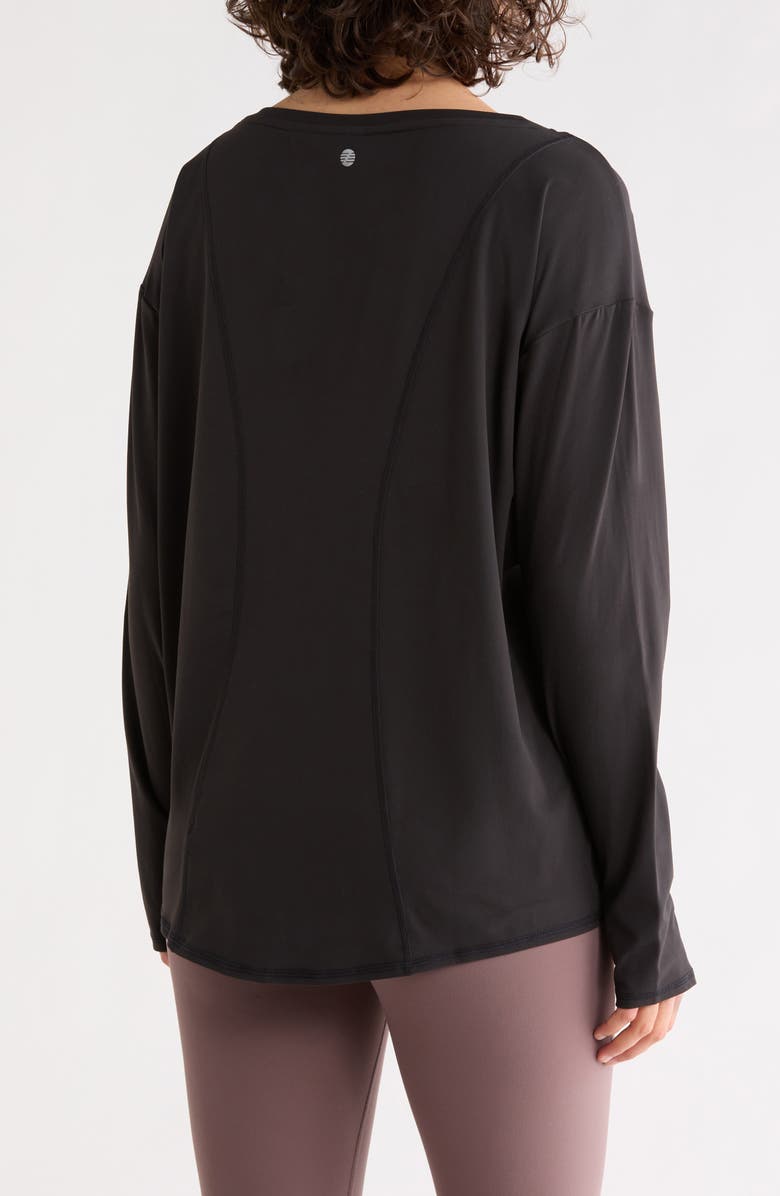 Z by Zella On the Move Cocoon Long Sleeve T-Shirt, Alternate, color, Black