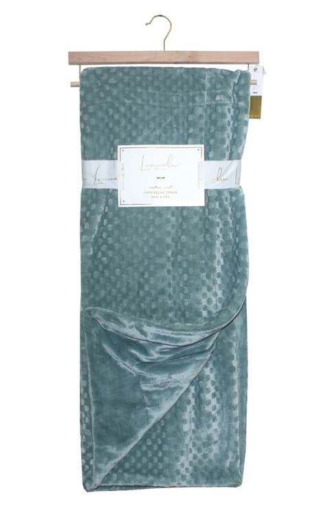 Solid Textured Square Throw Blanket