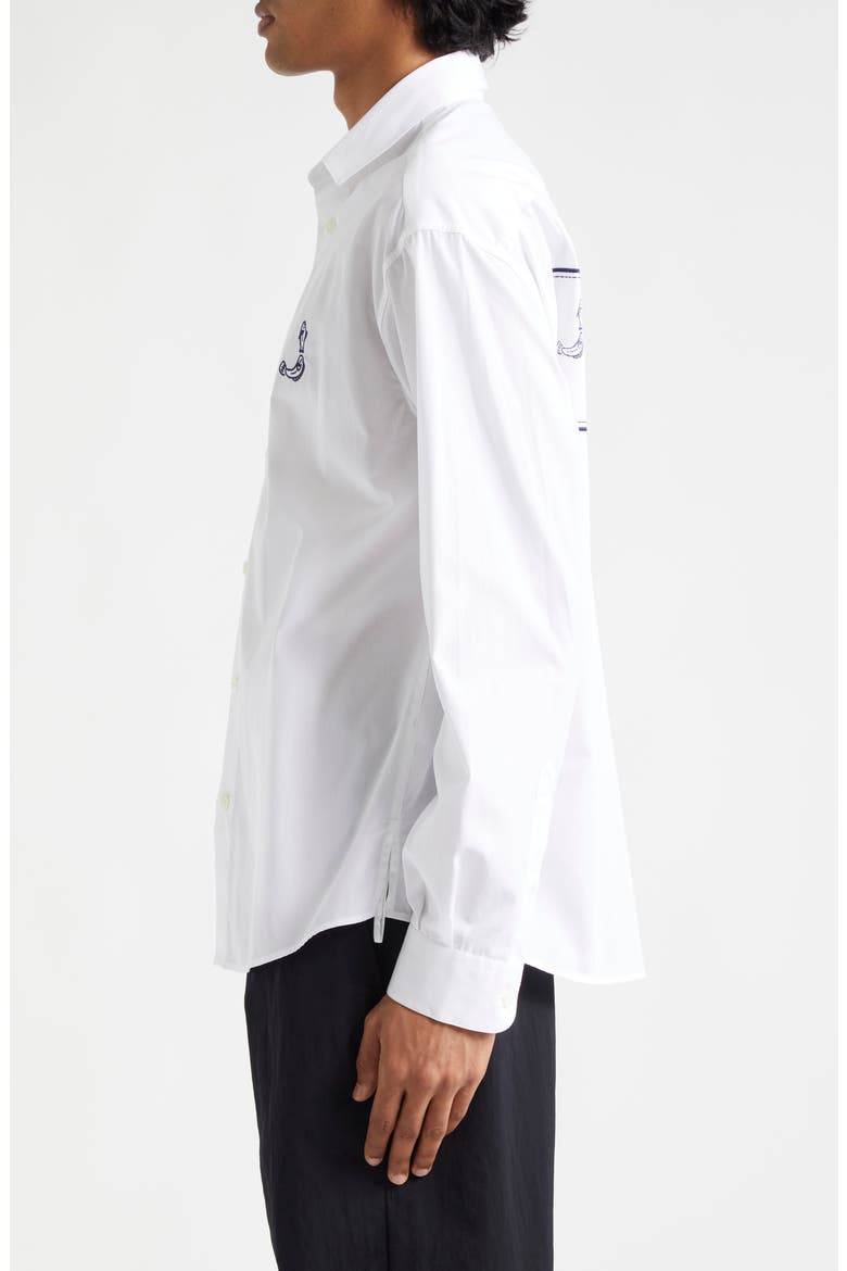 La Chemise Simon Logo Button-Up Shirt, Alternate, color, PRINT LOGO FISH