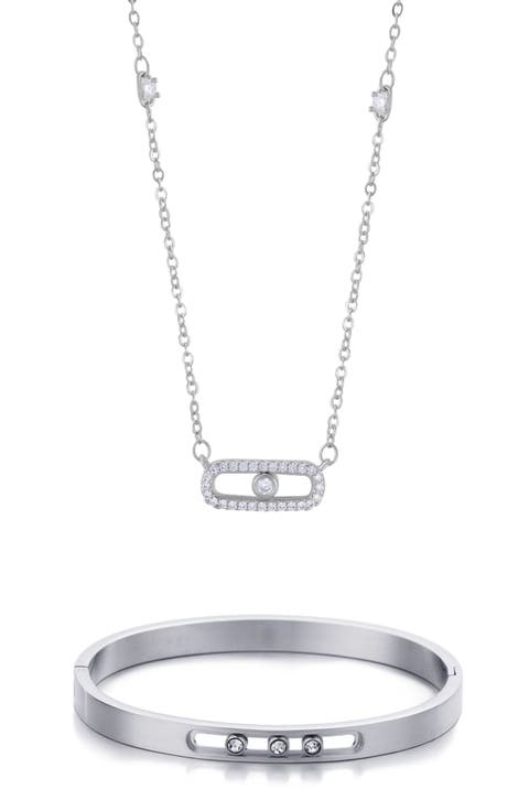 Crystal Bracelet & Necklace Set