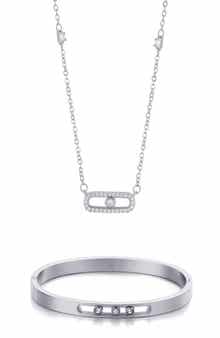 Adornia Crystal Bracelet & Necklace Set
