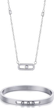 Adornia Crystal Bracelet & Necklace Set