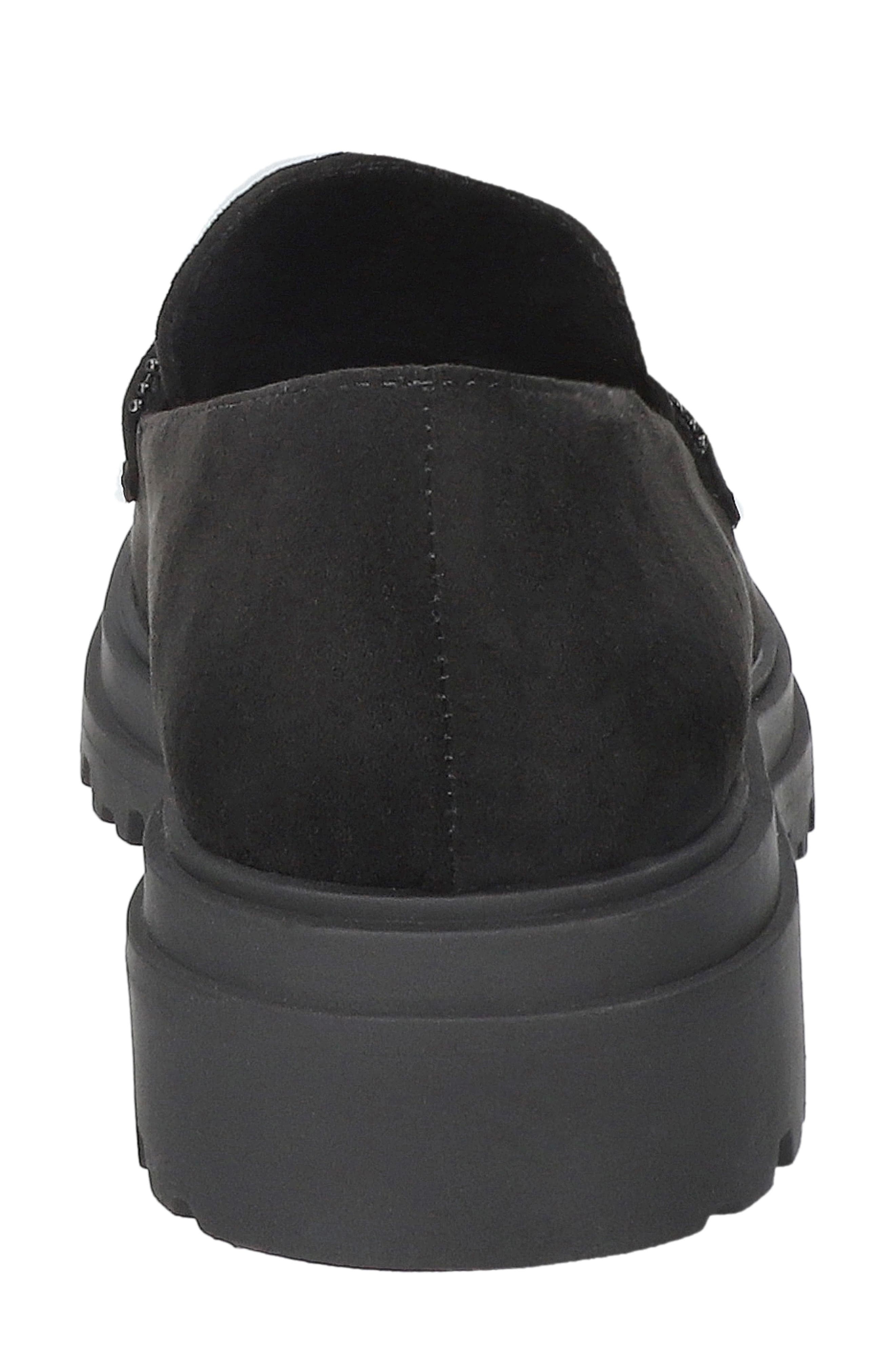 Pulse Faux Leather Platform Loafer, Alternate, color, BLACK SUEDE