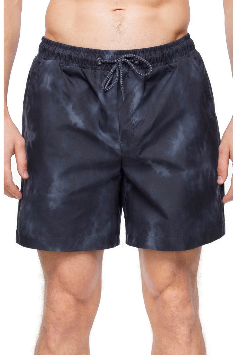 Men's 7" Compression Liner Swim Trunks UPF 50+, Alternate, color, Black Wash