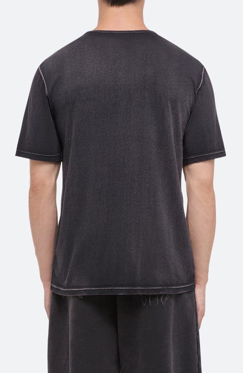 Helmut Lang New York Garment Dyed Reversed Graphic T-shirt In Grey