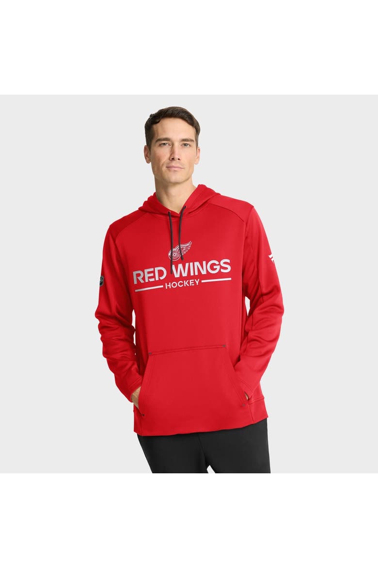 Men's Fanatics Red Detroit Red Wings Authentic Pro Rink Hoodie, Main, color, Red