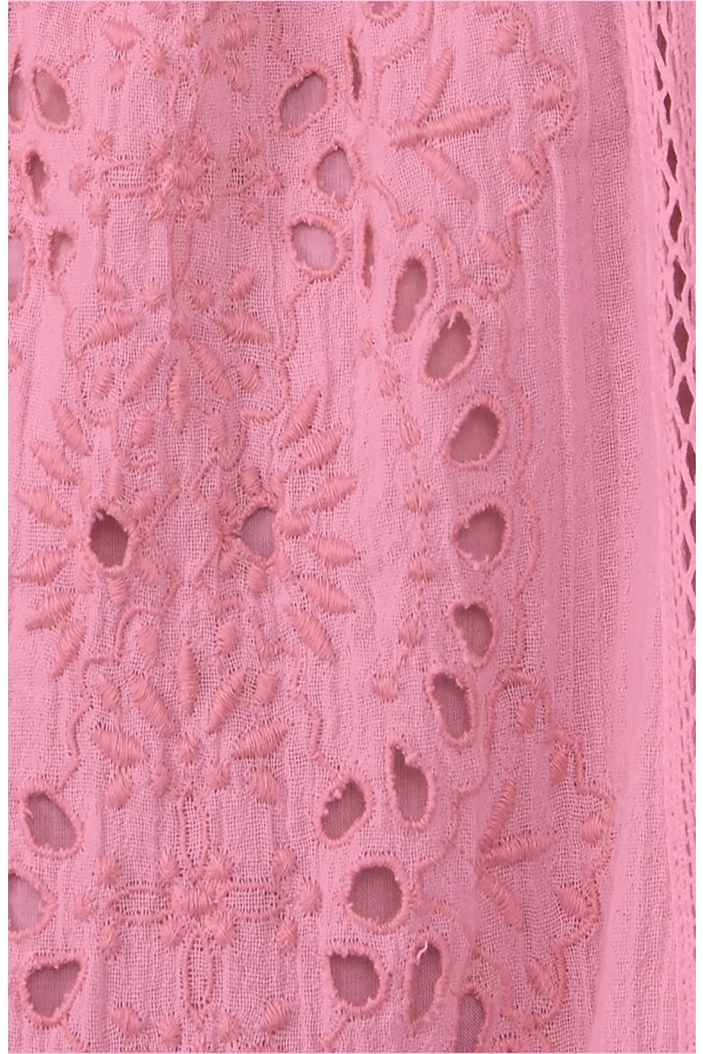 Paloma Eyelet Cotton Minidress, Alternate, color, PINK SPEAK