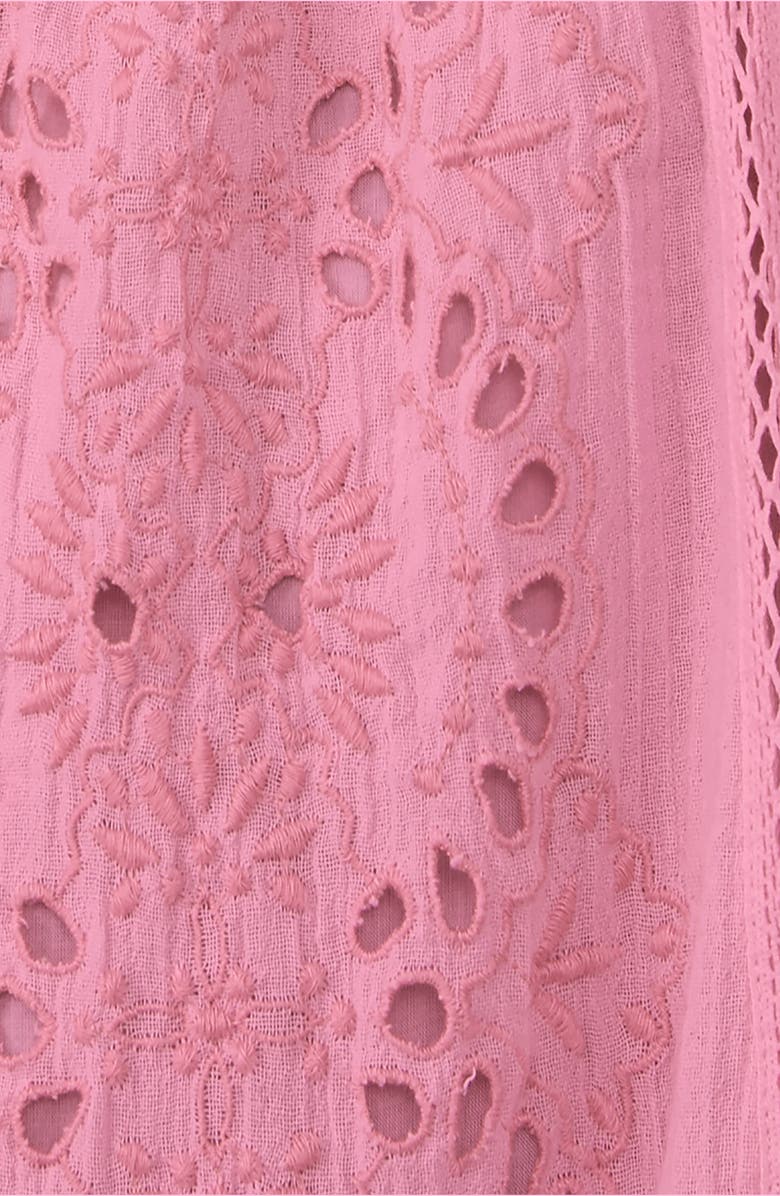 Free People Paloma Eyelet Cotton Minidress, Alternate, color, 