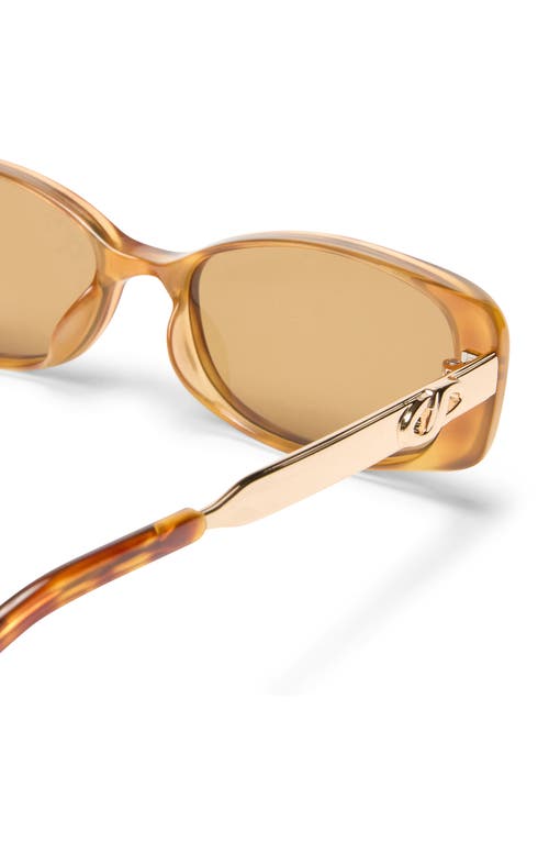 Le Specs Lil' Starlight 54mm Rectangular Sunglasses In Vintage Tort/latte Tint