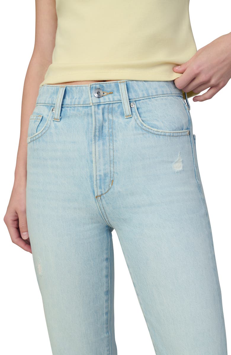Joe's The Margot High Waist Raw Hem Slim Straight Leg Jeans, Alternate, color, Elevate Destruct