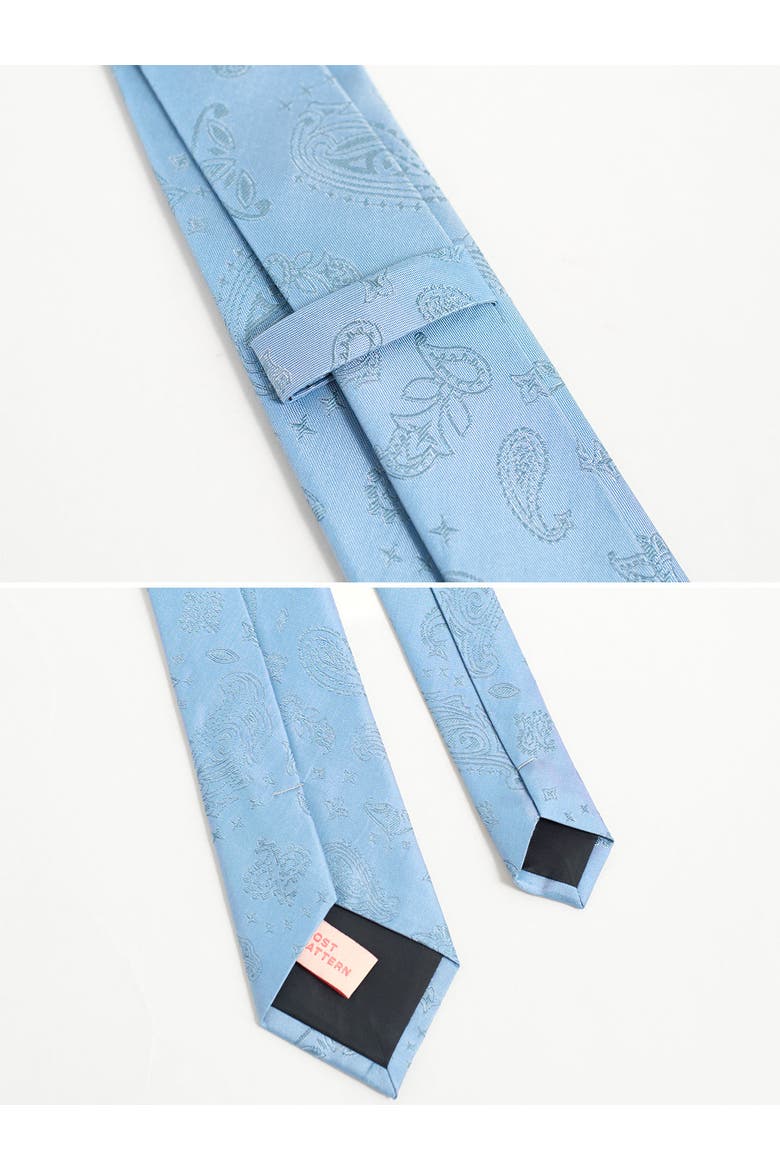 "Paisley" Silk Jacquard Tie, Alternate, color, Sky Blue