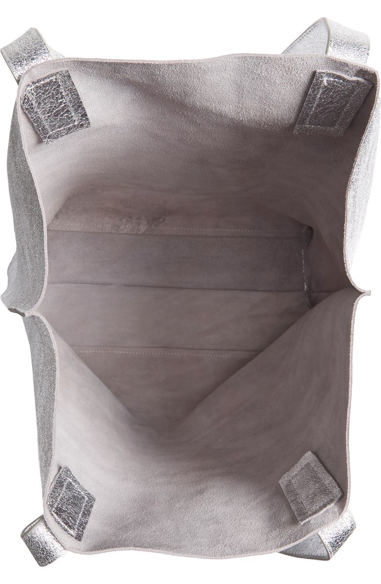 Street Level Metallic Leather Tote, Alternate, color,