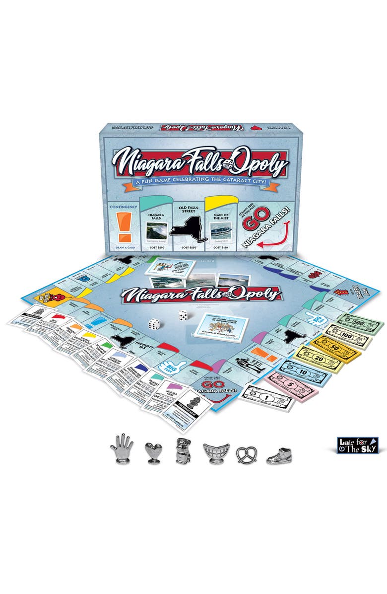 Late for the Sky Niagara Fallsopoly Monopoly Board Game, Alternate, color, Multicolored