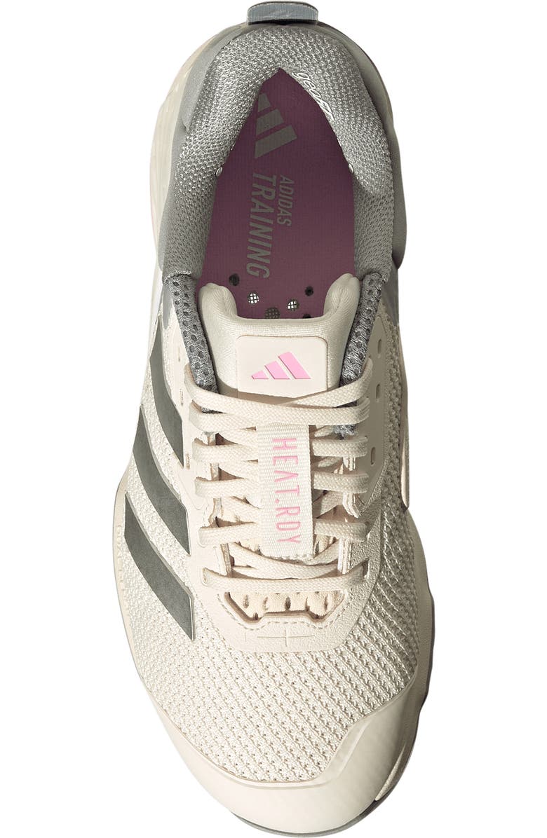 adidas Dropset 3 Training Shoe, Alternate, color, White/ Matte Silver/ True Pink