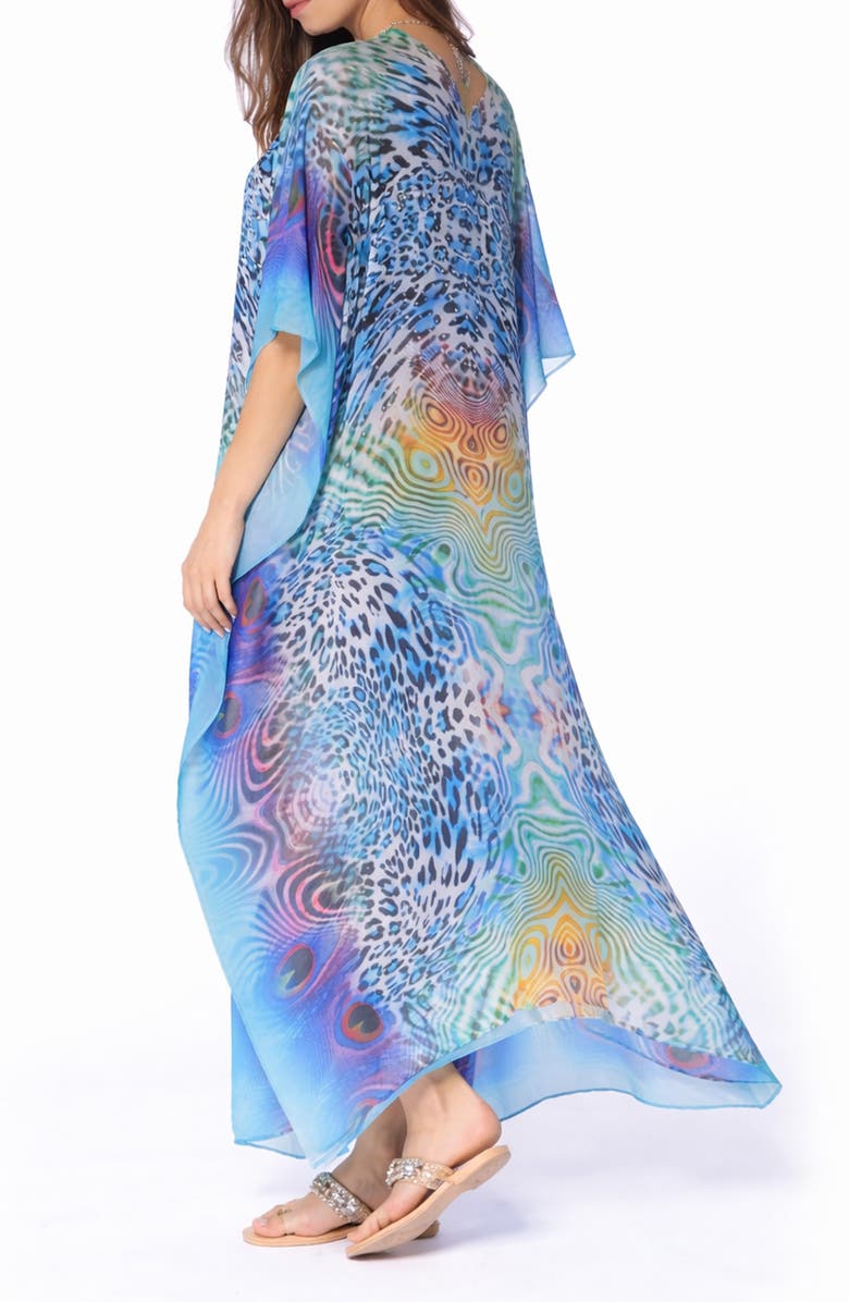 RANEES Long Caftan, Alternate, color, Blue