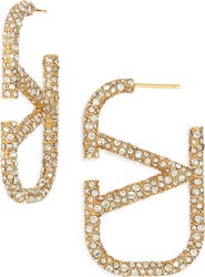 Valentino Garavani VLOGO Crystal Drop Earrings