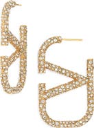 Valentino Garavani VLOGO Crystal Drop Earrings