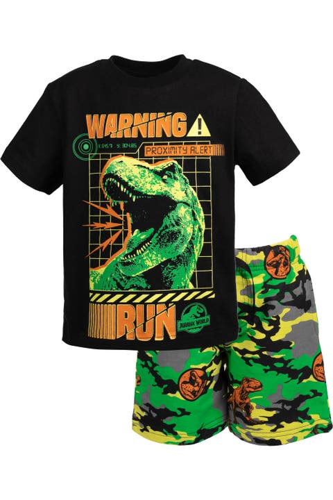 Jurassic Park T-rex 2-piece Tee And French Terry Shorts Set (toddler, Little Kid & Big Kid)