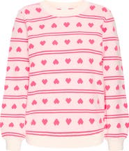 ICHI Ihbrielle Jacquard Heart Sweater