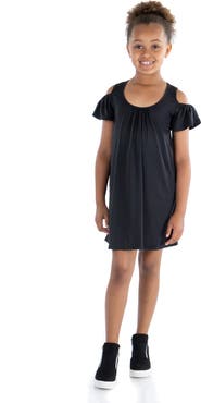 24sevenKid Pleated Cold Shoulder Summer Dress