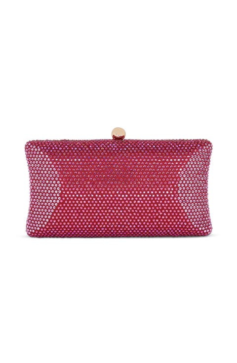 Nia Fully Crystal Beveled Minaudiere