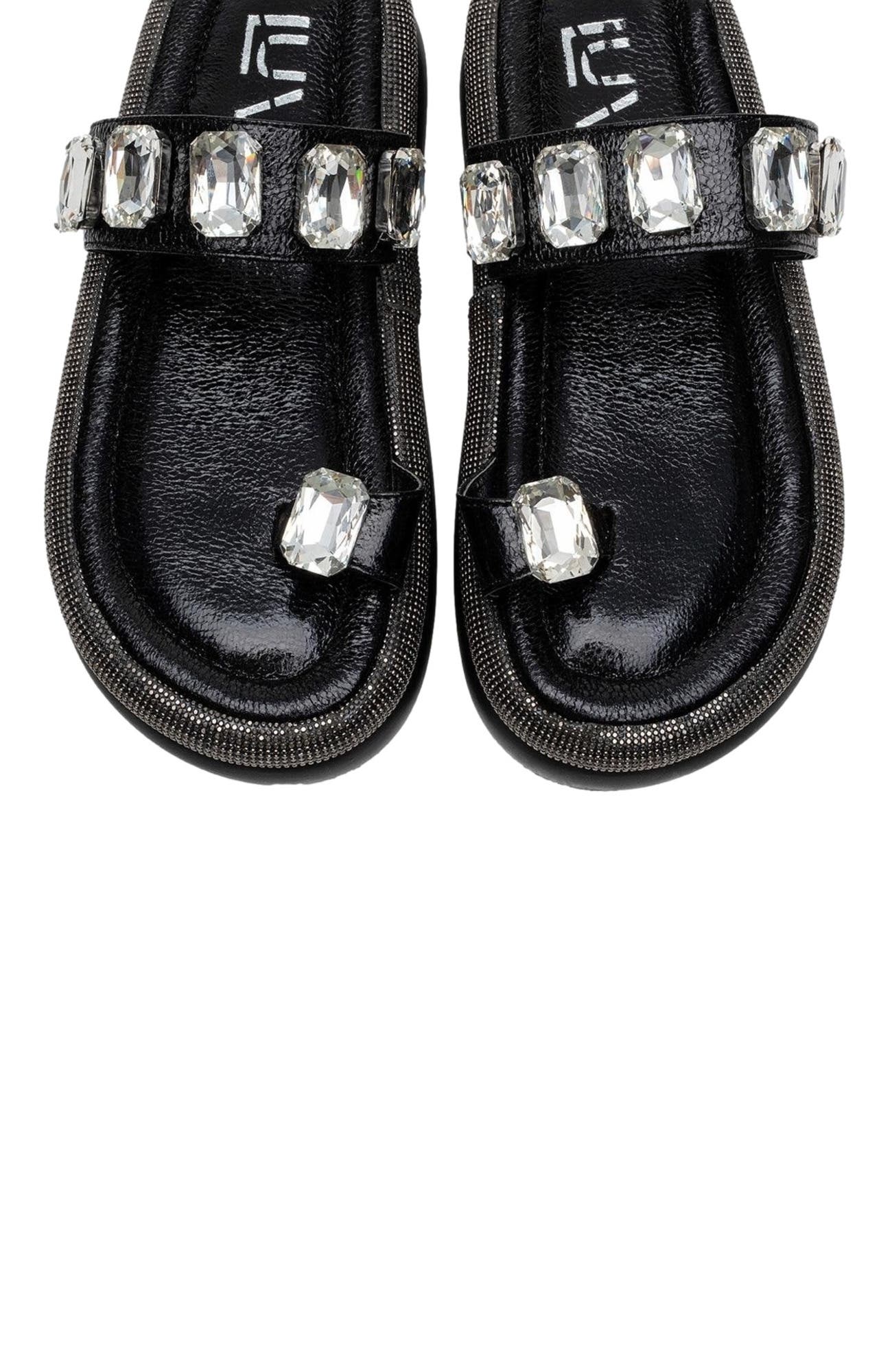 Prologue Shoes Evans Jeweled Platform Sandal, Alternate, color, 