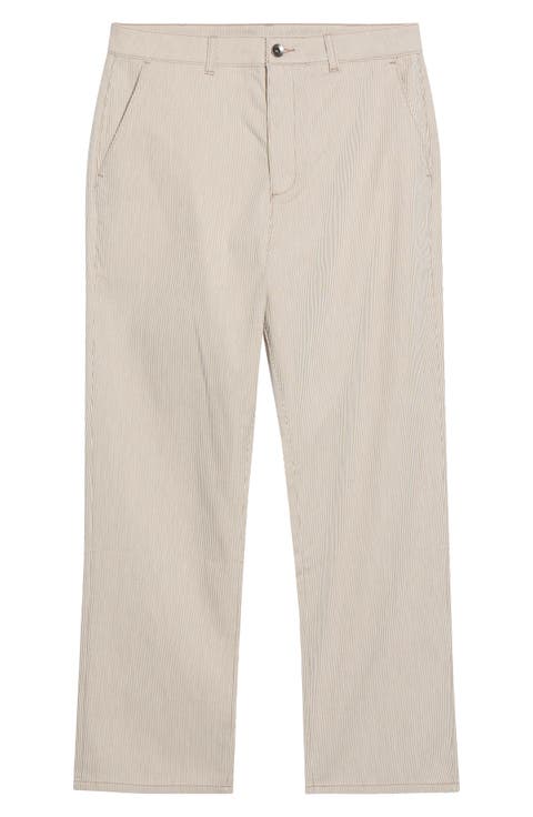 Hicory Stripe Cotton Blend Pants