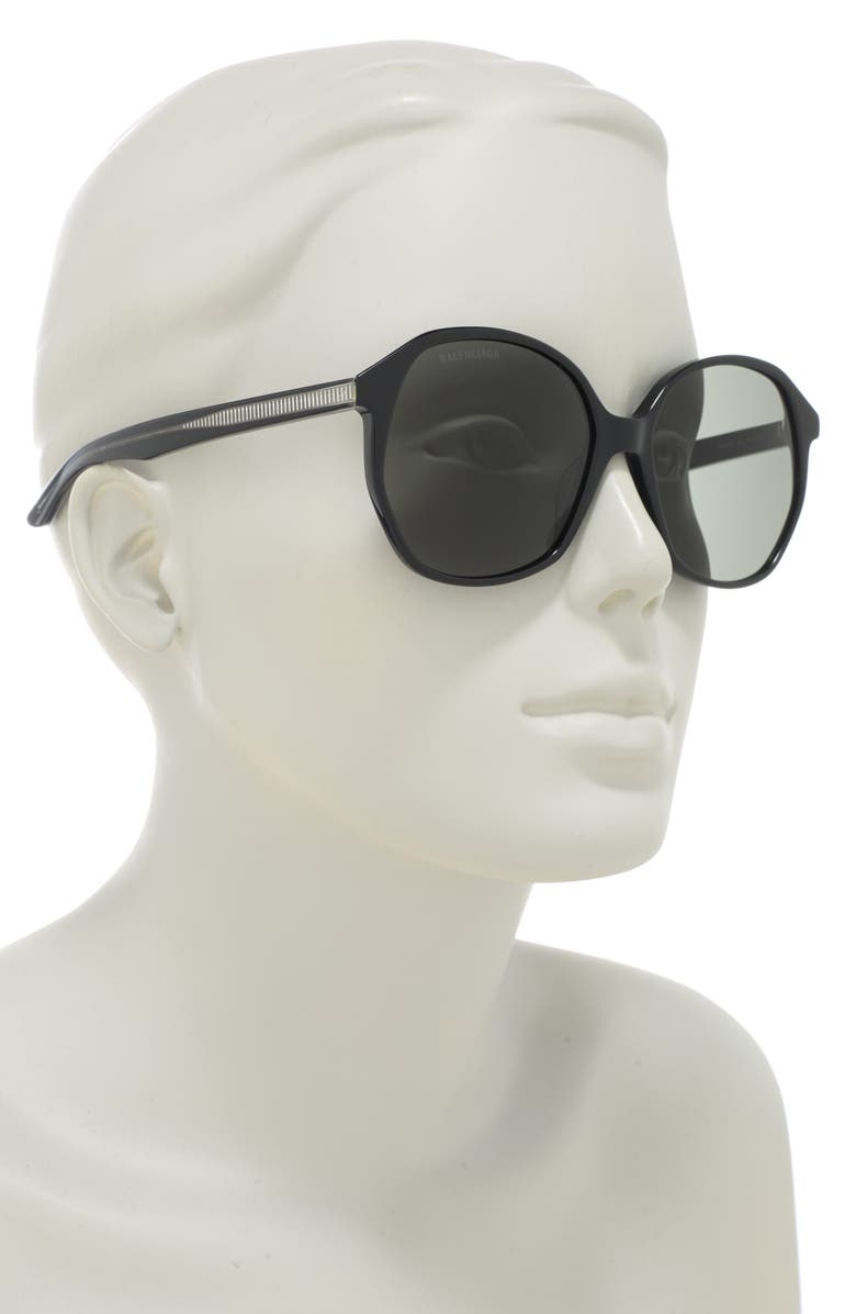 Balenciaga 58mm Round Sunglasses, Alternate, color, 