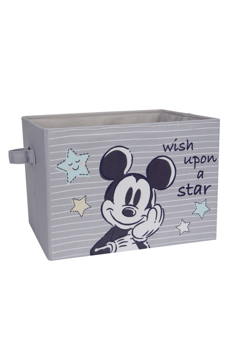Disney Mickey Mouse Foldable Storage Basket/Container/Bin, Main, color, Gray