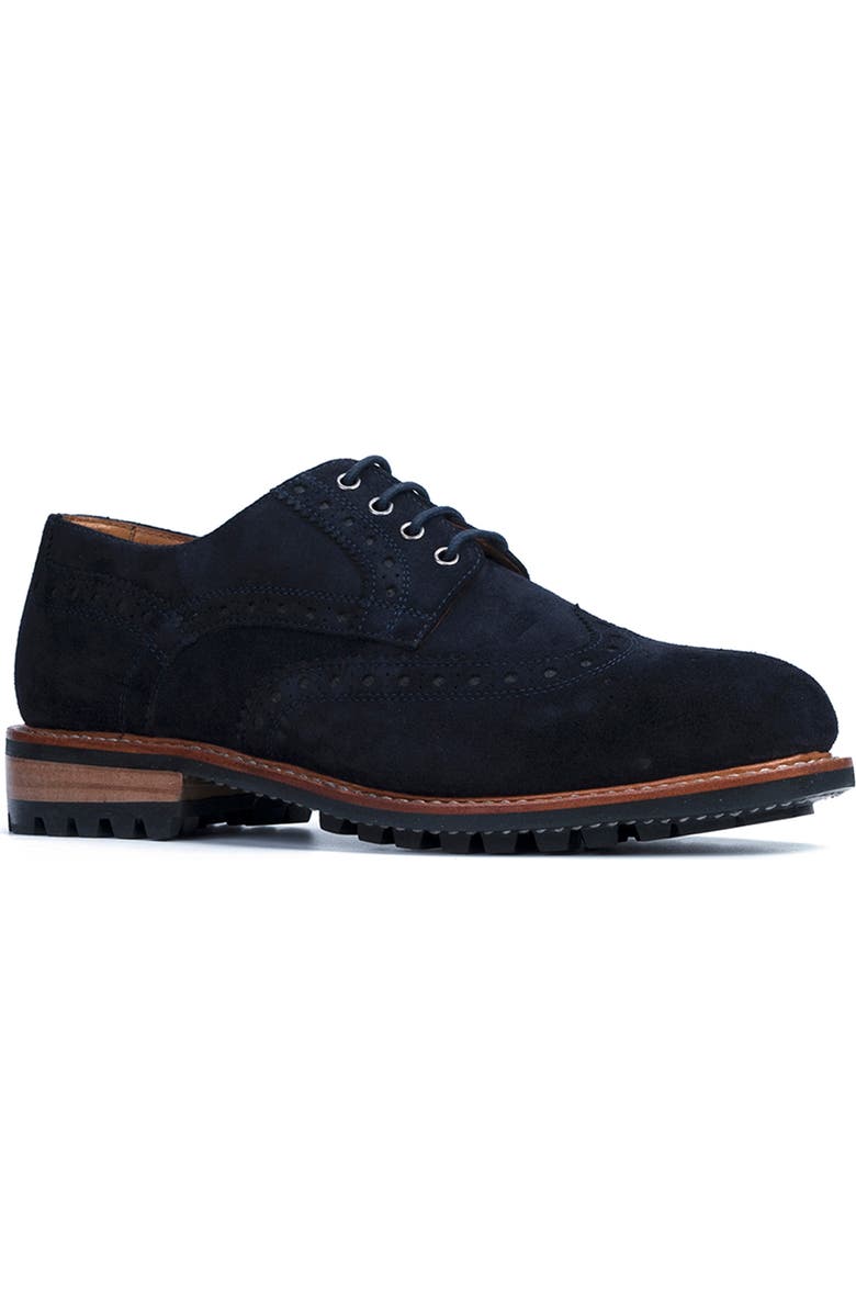 Anthony Veer Richard Wingtip Derby, Main, color, Navy Blue Suede