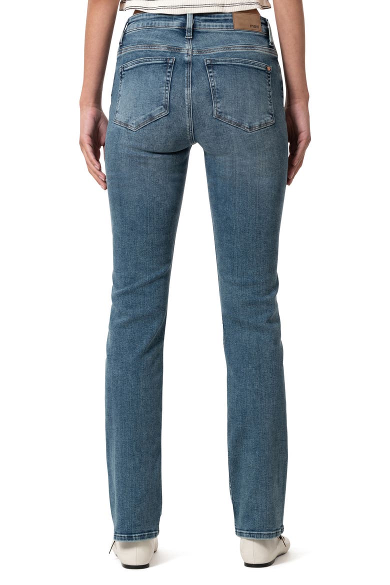 Kendra High Waist Straight Leg Jeans, Alternate, color, LIGHT USED FLEX BLUE