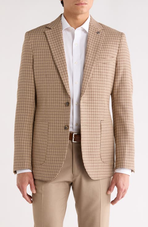 Plaid Slim Fit Sport Coat