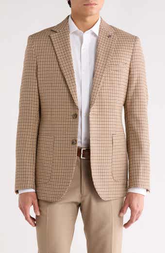 Tahari Plaid Slim Fit Sport Coat