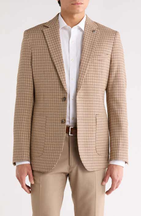 Tahari Plaid Slim Fit Sport Coat