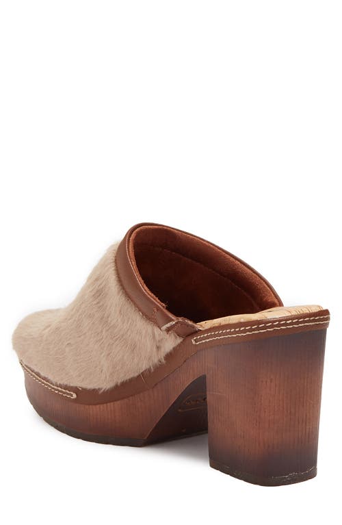 Korks Lori Faux Fur Slip-on Clog In Brown