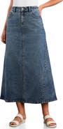 Wash Lab Denim Denim Maxi Skirt