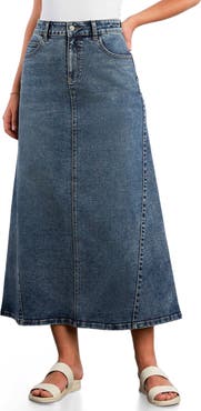 Wash Lab Denim Denim Maxi Skirt